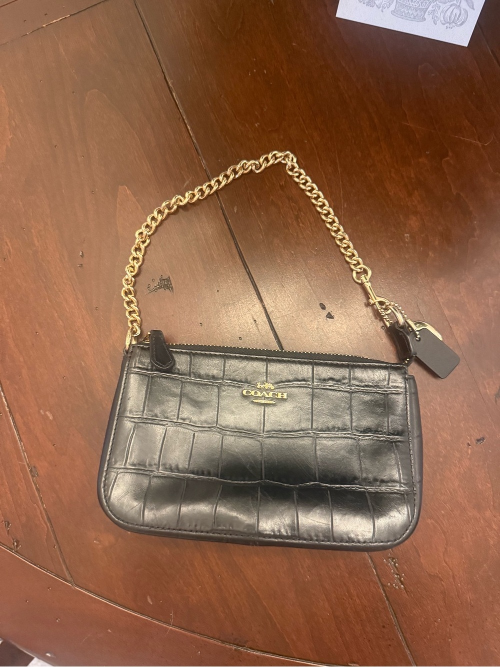 Coach Nolita 19 black in crocodile